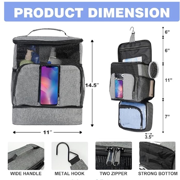 ✨TOPMELON✨Portable Shower Caddy with Large Capacity - Picture 2 of 7